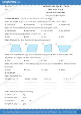 Đề kiểm tra học kì 1 Toán 4 Kết nối tri thức - Đề số 2